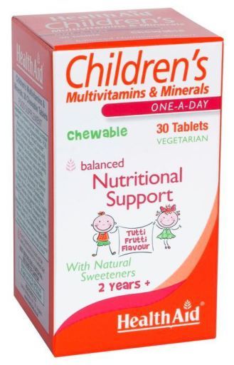 Multivitamins + Minerals Children's Chewable Fruit Flavor 30 Tablets