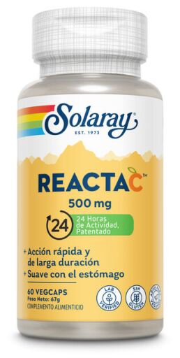 Solaray Reacta C Ester C 500 Mg 60 Vegetable Capsules
