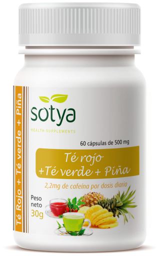 Green Tea + Red Tea + Pineapple 60 capsules