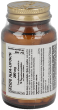 Alpha Lipoic Acid 200 mg 50 Vegetable Capsules