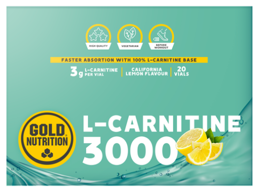 GoldNutrition L-Carnitine 3000 mg Lemon 20 Vials
