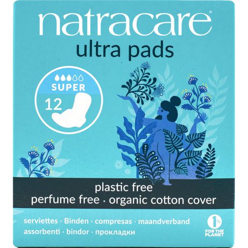 Natracare Super Alas Compresses 12 uds