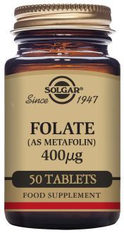 Solgar Folate 400 Mcg 50 Tablets