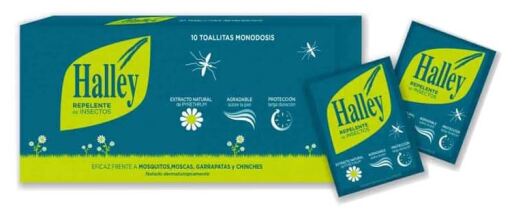 Halley Insect Repellent Wipes Box of 10 units