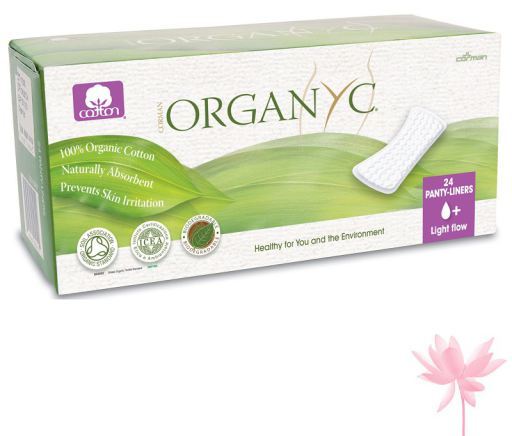 Organyc extra long 100% organic cotton panty liner, 20ud