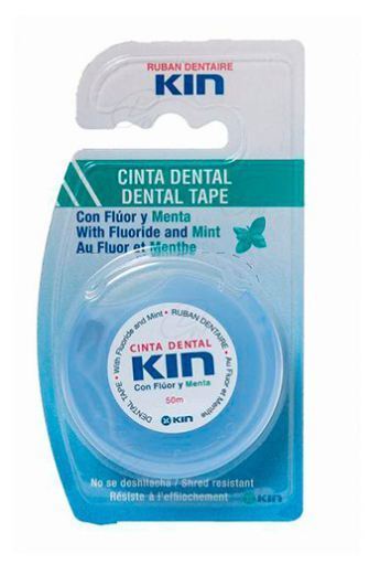 Kin Dental tape mentholated with Fluor 50 m
