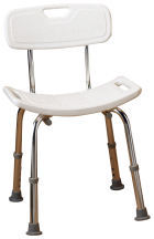 Bath bench with backrest