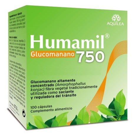 Aquilea Humamil Glucomannan 100 Capsules 750 mg