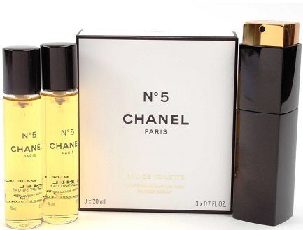 Chanel N 5 Eau De Toilette Saco Vaporizer 3X20ml