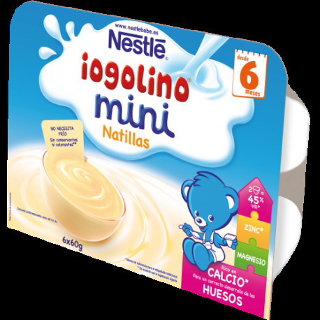 Iogolino Mini Custard Tarrina + 6 Months 60 gr