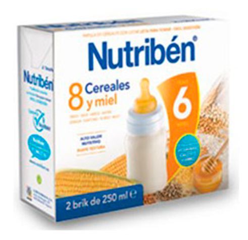 Nutriben 8 Cereals Honey with Milk 2 Brik 250 ml
