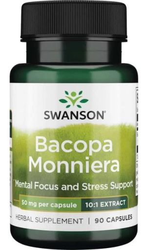 Bacopa Monniera 10: 1 Extract 50 mg 90 Capsules