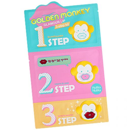 Holika Holika Golden Monkey Glamor Lip 3-Step Kit