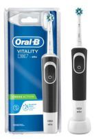 Vitality 100 CrossAction Black Electric Brush 1 Handle 1 Head