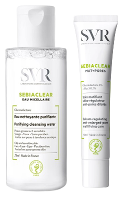 Sebiaclear Crema Mat+Pores 40 ml + Agua Micelar 75 ml