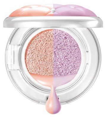 D&uacute;o Corrector + Primer Cushion Mineral wear spf 20 naranja-morado