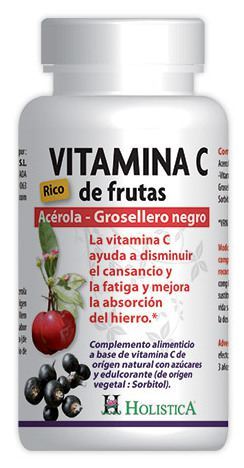 Hol&iacute;stica Vitamin C Fruits 60 Tablets