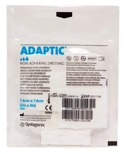 Systagenix Adaptic Non-Adherent Dressing 7.6x7.6cm