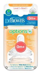 Options Preemie Flow Wide Mouth Silicone Teats 1 0M+ 2 units