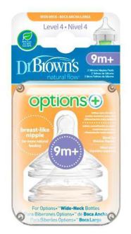 Options Preemie Flow Wide Mouth Silicone Teats 4 9M+ 2 units