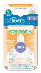 Options Preemie Flow Wide Mouth Silicone Teats 4 9M+ 2 units