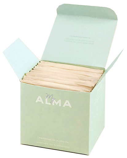 MyAlma Supers Cotton Compresses 100% Eco 12 units