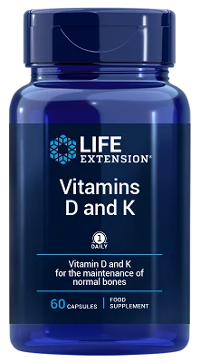 Life Extension Vitamins D and K 60 EU Vegetarian Capsules
