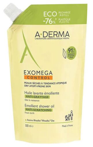 A-DERMA Exomega Control Shower Oil Eco Recharge 500 ml
