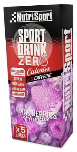Nutrisport Drink Zero with Caffeine Pink Berries 5 Sticks x 3.5 gr