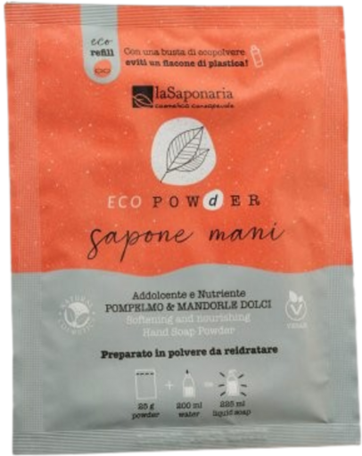 La Saponaria EcoPowder Grapefruit Powdered Hand Soap 25 gr