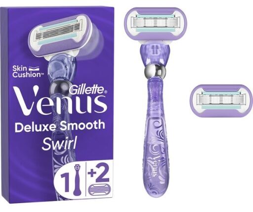 Gillette Venus Deluxe Smooth Swirl Machine + 2 Refills