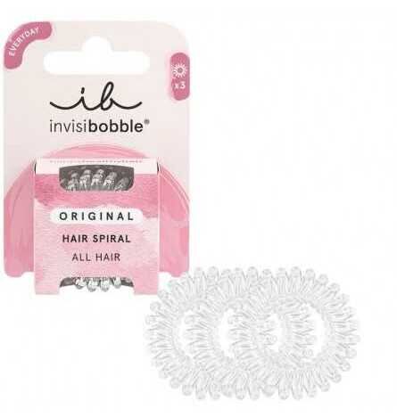 Invisibobble Original Hair Spiral Crystal Clear 3 Units