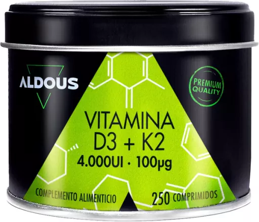 Aldous Bio Vitamin D3 + K2 250 Tablets
